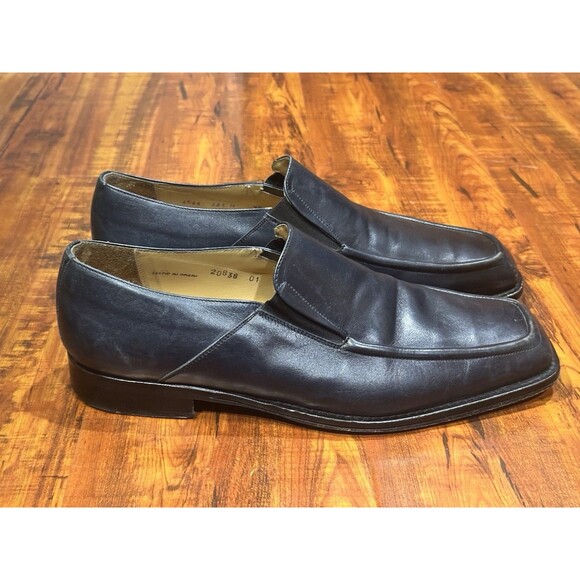 Avventura Handmade Black Leather Made in Spain Slip-On Loafers Shoes Men’s 9.5 main image 7